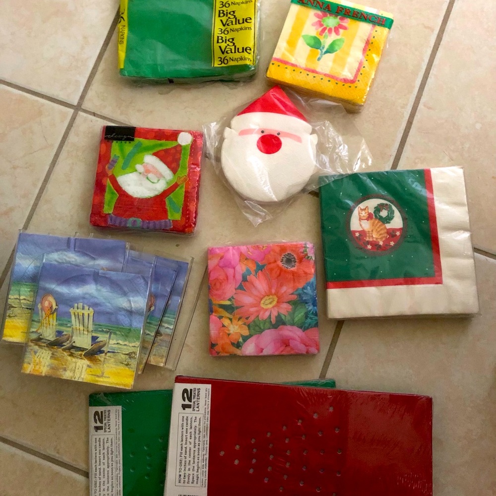 Napkins, Plates, Napkin Coasters & More